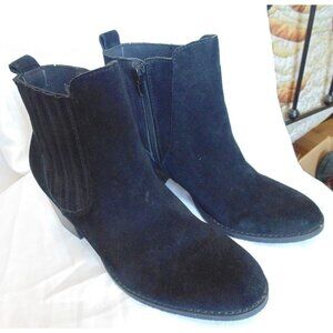 Women’s Crown Vintage Ankle Boots Booties Black Suede Size 9